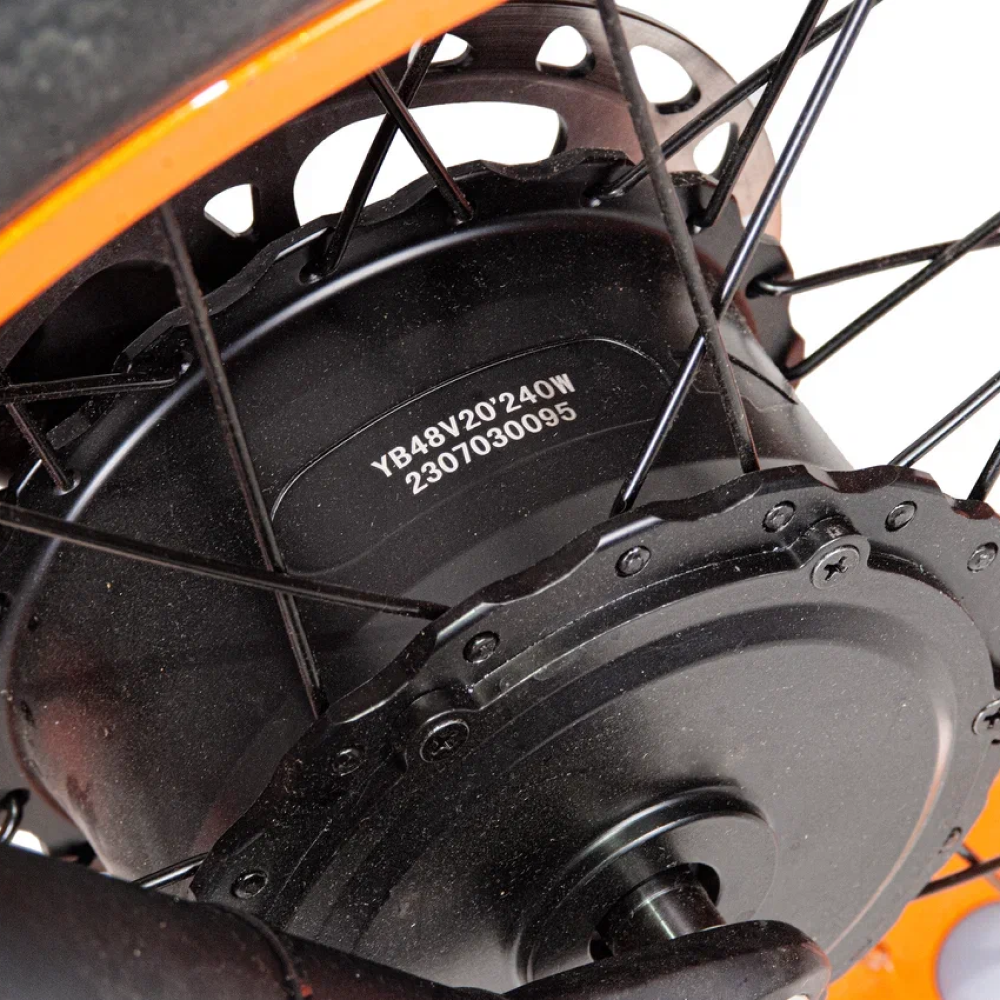 Электровелосипед Minako F11 Dual оранжевые диски 12
