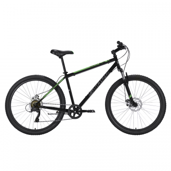 Велосипед Stark'22 Respect 26.1 D Microshift Steel черный/зеленый 18"