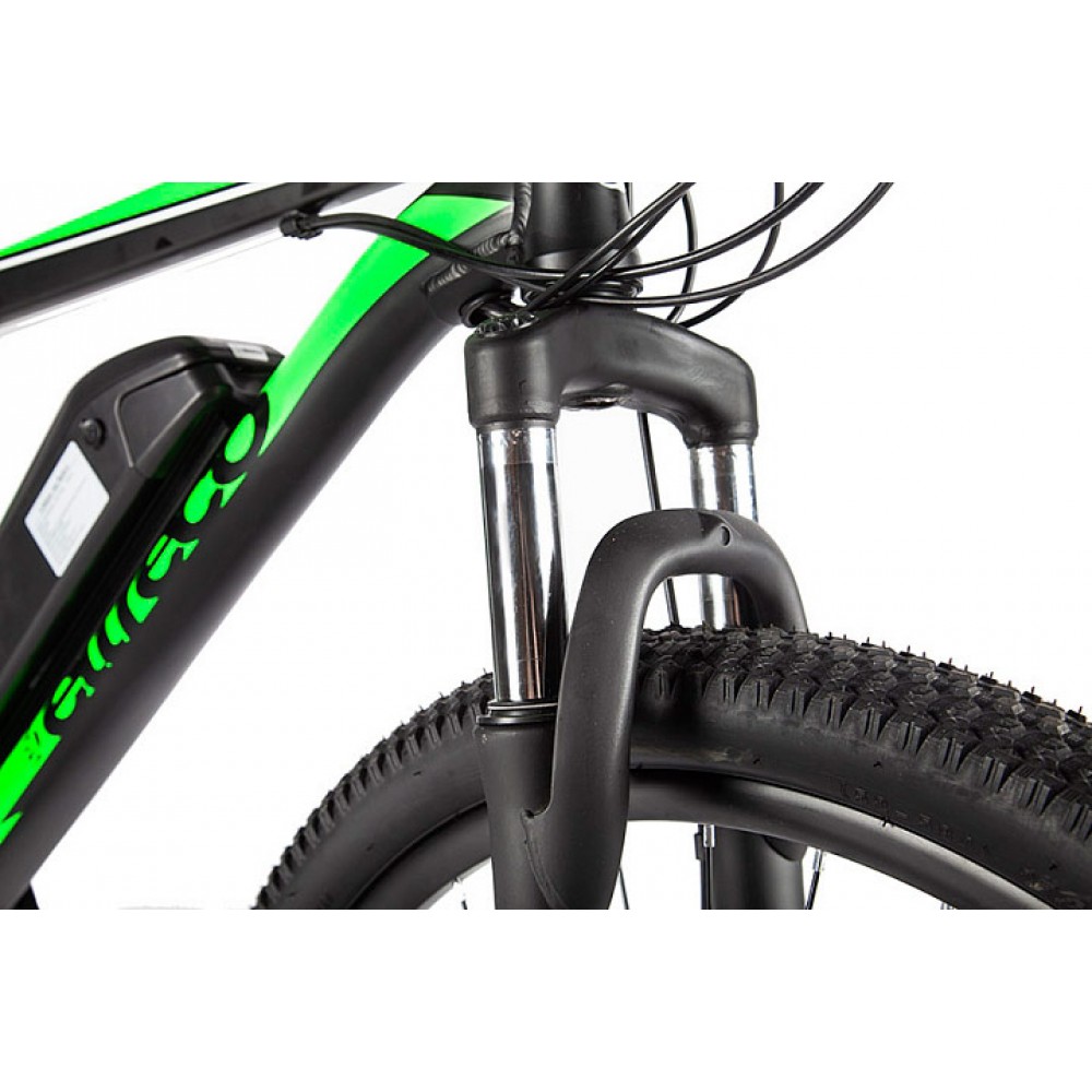 Электровелосипед велогибрид Eltreco XT 600 D (черно-зеленый) 5