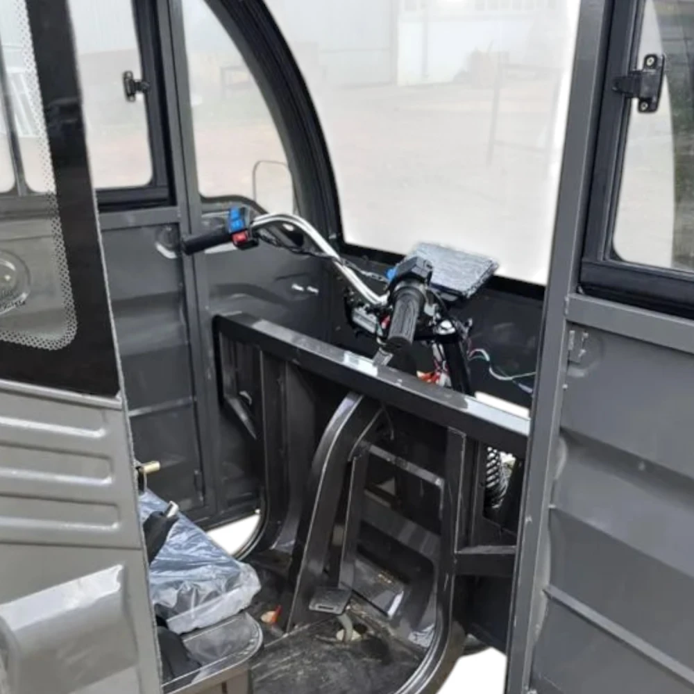 Грузовой электротрицикл Yasmand Гидравлика С900 Кабина 60V32Ah Серый 9